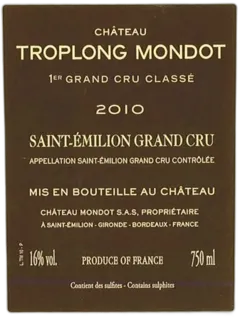 photo du vin Troplong Mondot