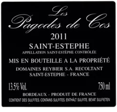 photo du vin Pagodes de Cos