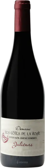 vue du vin Juliénas Côtes de la Roche Descombes Rouge Aop Juliénas