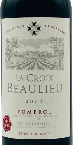 photo du vin Château la Croix Beaulieu