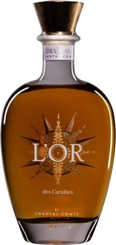photo du vin Chantal Comte Rhum Vieux Agricole de Guadeloupe "l'or des Caraïbes Vieille Réserve" Brun Giftbox