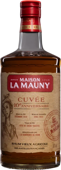 photo la Mauny Rhum Agricole de Martinique “Cuvée 10ème Anniversaire la Confrérie du Rhum“ Brun 56°