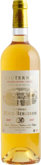 photo du vin Château "Haut Bergeron" Sauternes Blanc