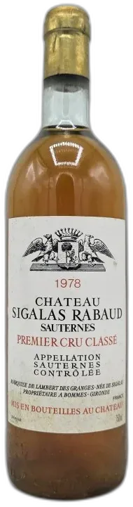 photo du vin Château Sigalas Rabaud