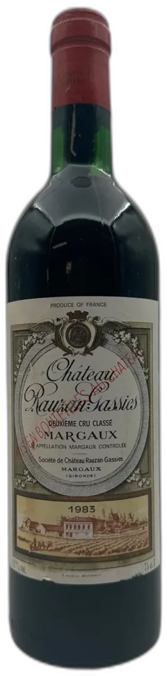photo du vin Château Rauzan Gassies 2011 Rouge