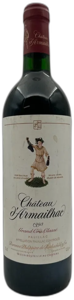 image du vin Château D&Apos; Armailhac Mouton Baron Philippe 5ème Grand Cru Classé