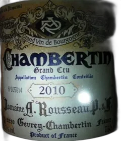 photo du vin Chambertin Grand Cru Domaine Armand Rousseau