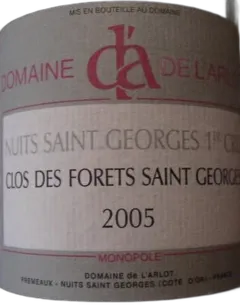 photo du vin Nuits-Saint-Georges 1er Cru Clos des Forets Saint-Georges