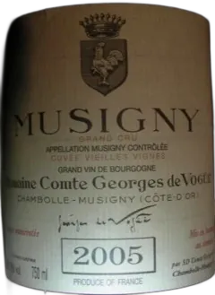 illustration du vin Musigny Grand Cru Vieilles Vignes