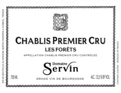 photo du vin Domaine Servin Chablis Premier Cru Montee de Tonnerre