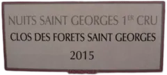 photo du vin Nuits-Saint-Georges 1er Cru Clos des Forets Saint-Georges