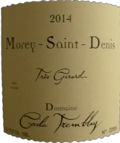 image du vin Cecile Tremblay Morey Saint Dens en Tres Grands Girard 2018