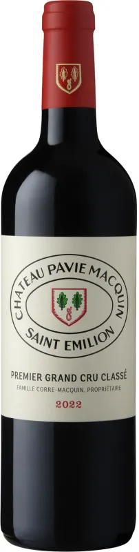 vue du vin Château Pavie-Macquin Saint-Emilion Grand Cru Rouge 2017