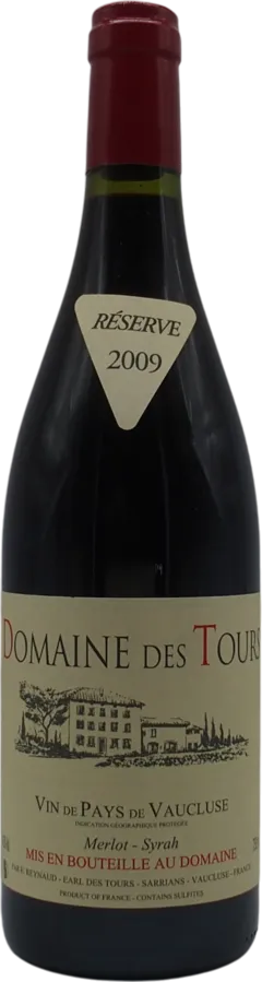 photo du vin Domaine des Tours Merlot Syrah 2008