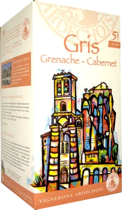 vue du vin Bib Cubi Bag-in-Box Gris de Grenache-Cabernet Rosé Vignerons Ardechois