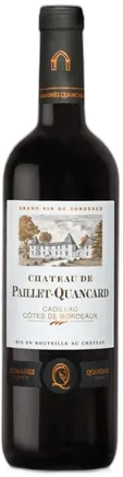 photo du vin Aoc Cadillac Côtes de Bordeaux Château Paillet-Quancard Vin Rouge