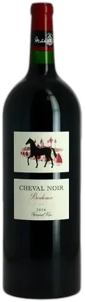 photo Cheval Noir Bordeaux Rouge Magnum