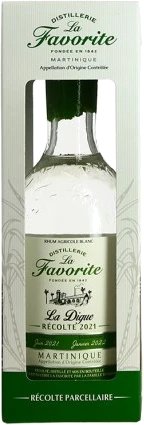 photo Rhum la Favorite la Digue Récolte 2021 Rhum Agricole Blanc de Martinique