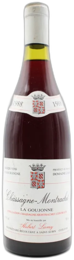 photo du vin Hubert Lamy "la Goujonne" Chassagne-Montrachet Rouge
