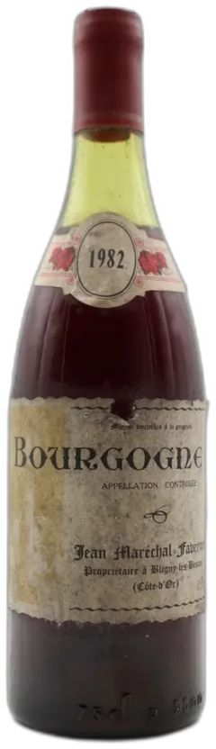 photo du vin Bourgogne 1982 Jean Maréchal Faberjon