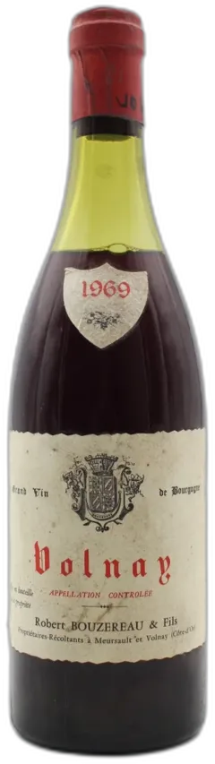 vue du vin Volnay 1970 Bouzereau & Fils