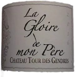 image du vin Château Tour des Gendres la Gloire de Mon Pere Aop Côtes-de-Bergerac
