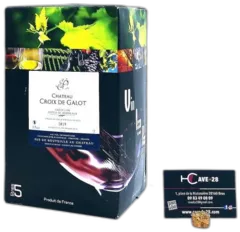vue du vin Côtes de Castillon 2019 Bag in Box la Croix Galot