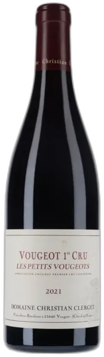 vue du vin Domaine Christian Clerget "les Petits Vougeots" 1er Cru Vougeot Rouge Bio