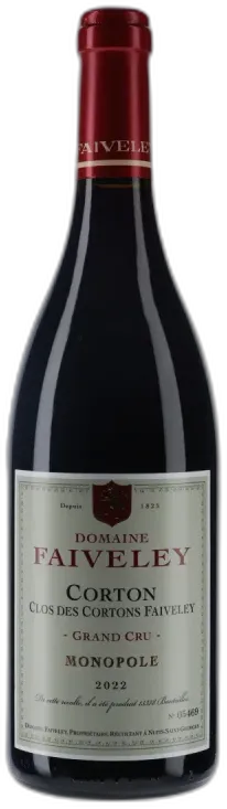 vue du vin Domaine Faiveley Corton Clos des Cortons Grand Cru Monopole Rouge