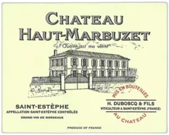 image du vin Château Haut Marbuzet