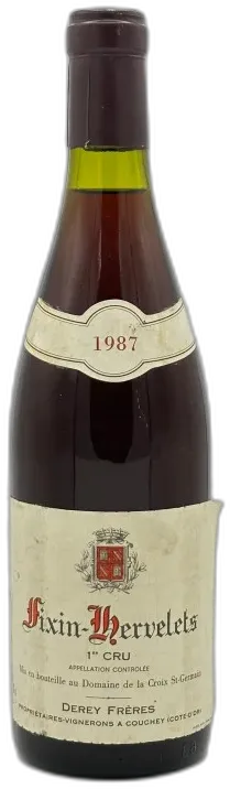 photo du vin Aoc Fixin 1er Cru les Hervelets Domaine Derey