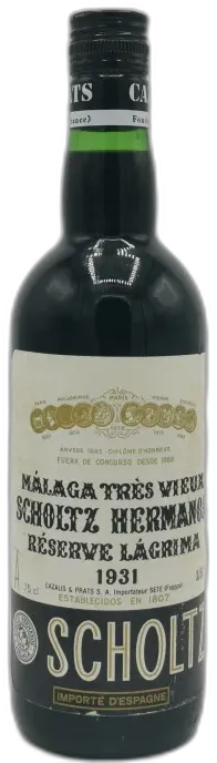image du vin Malaga Très Vieux Réserve Lagrima Scholtz