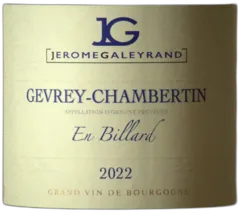 photos du vin Gevrey-Chambertin Billard Jérôme Galeyrand