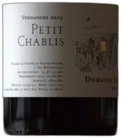 vue du vin Petit Chablis Jean Dauvissat