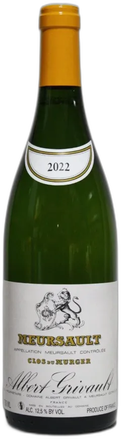 vue du vin Meursault Clos du Murger Albert Grivault