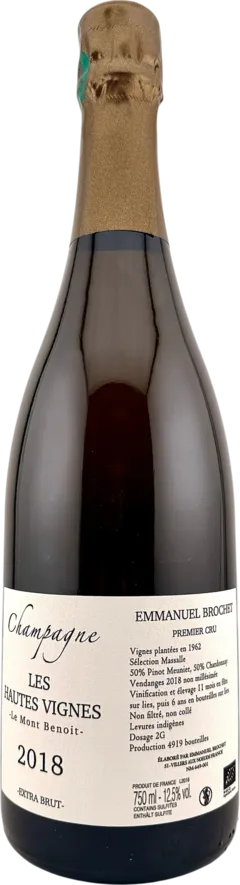 image du vin Extra-Brut 1er Cru "le Mont Benoit" Blanc Vendange