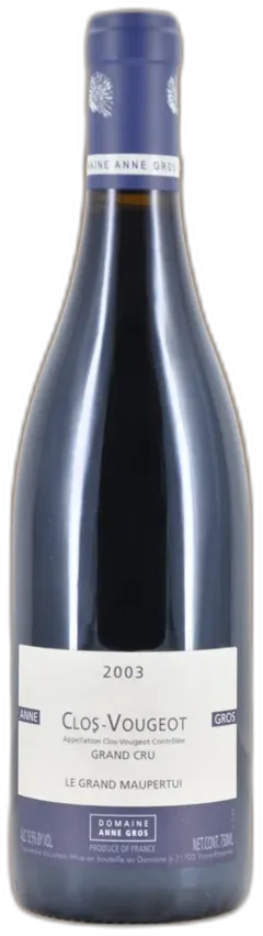 vue du vin Clos de Vougeot Grand Cru le Grand Maupertui Anne Gros