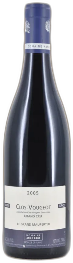 vue du vin Clos de Vougeot Grand Cru le Grand Maupertui Anne Gros