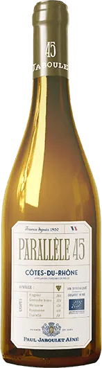 capture du vin Paul Jaboulet "Parallele 45" Côtes du Rhône Blanc Bio
