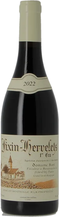 illustration du vin Domaine Bart Fixin 1er Cru Hervelets Rouge