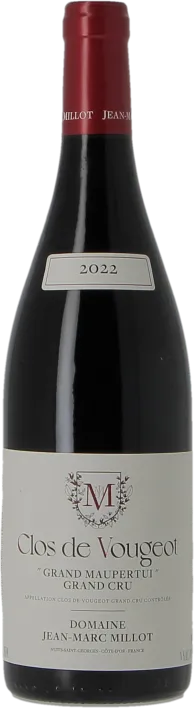 photo du vin Clos de Vougeot Grand Cru Grand Maupertui Jean-Marc Millot