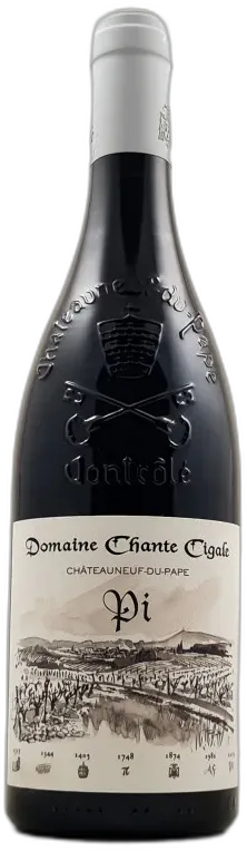 vue du vin Domaine Chante Cigale Châteauneuf du Pape "pi"