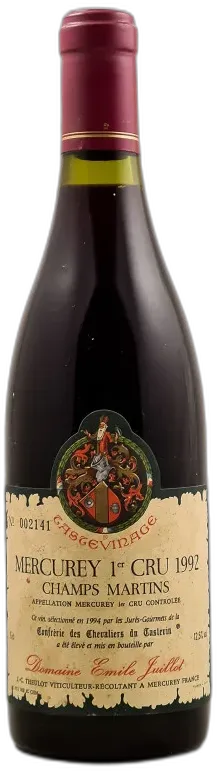 photos du vin Emile Juillot Mercurey 1er Cru "Champs Martins"