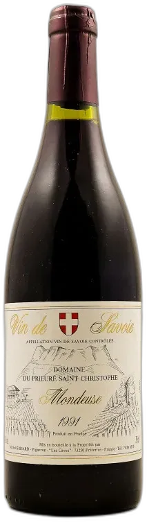 photo du vin Vin de Savoie Mondeuse Tradition Prieuré Saint Christophe