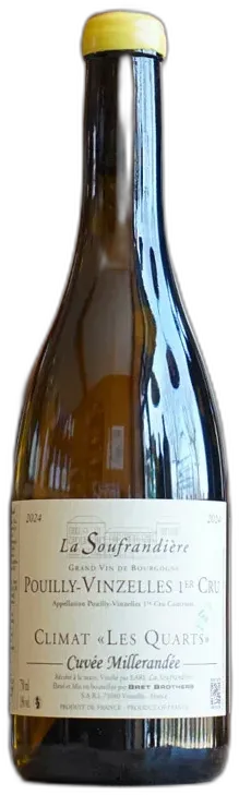 vue du vin Pouilly-Vinzelles 1er Cru les Quarts Blanc Domaine de la Soufrandière