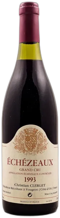 photo du vin Domaine Christian Clerget "en Orveaux" Grand Cru Echezeaux Rouge Échézeaux Bio