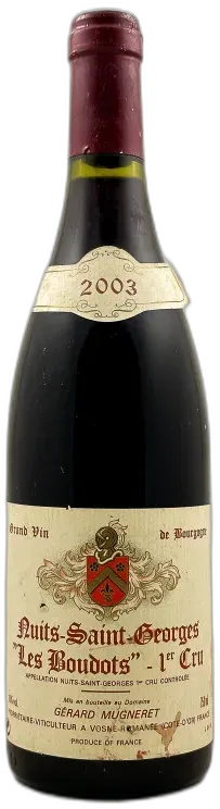 capture du vin Gérard Mugneret Nuits st Georges 1er Cru "les Boudots"