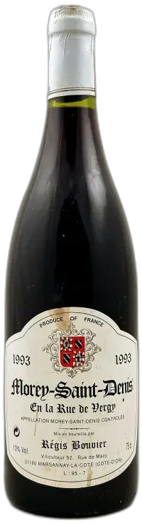 photo du vin Régis Bouvier Morey st Denis "en la Rue de Vergy" 1993