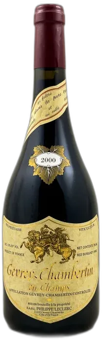photo du vin Philippe Leclerc Gevrey Chambertin "en Champs" 2000