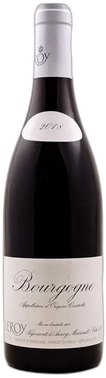 photos du vin Leroy Bourgogne Pinot Noir 2018